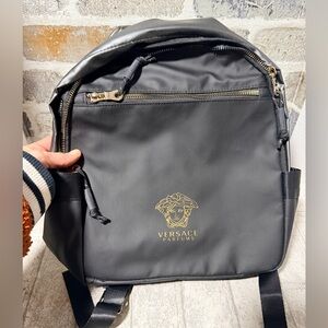 Versace Black and Gold  Backpack small Medusa